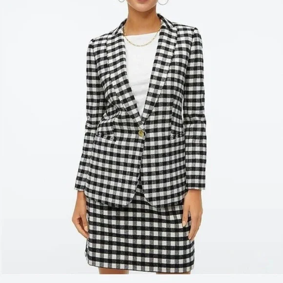 NWT JCrew Factory Wool-blend mini skirt in buffalo check, 00 - Picture 3 of 9